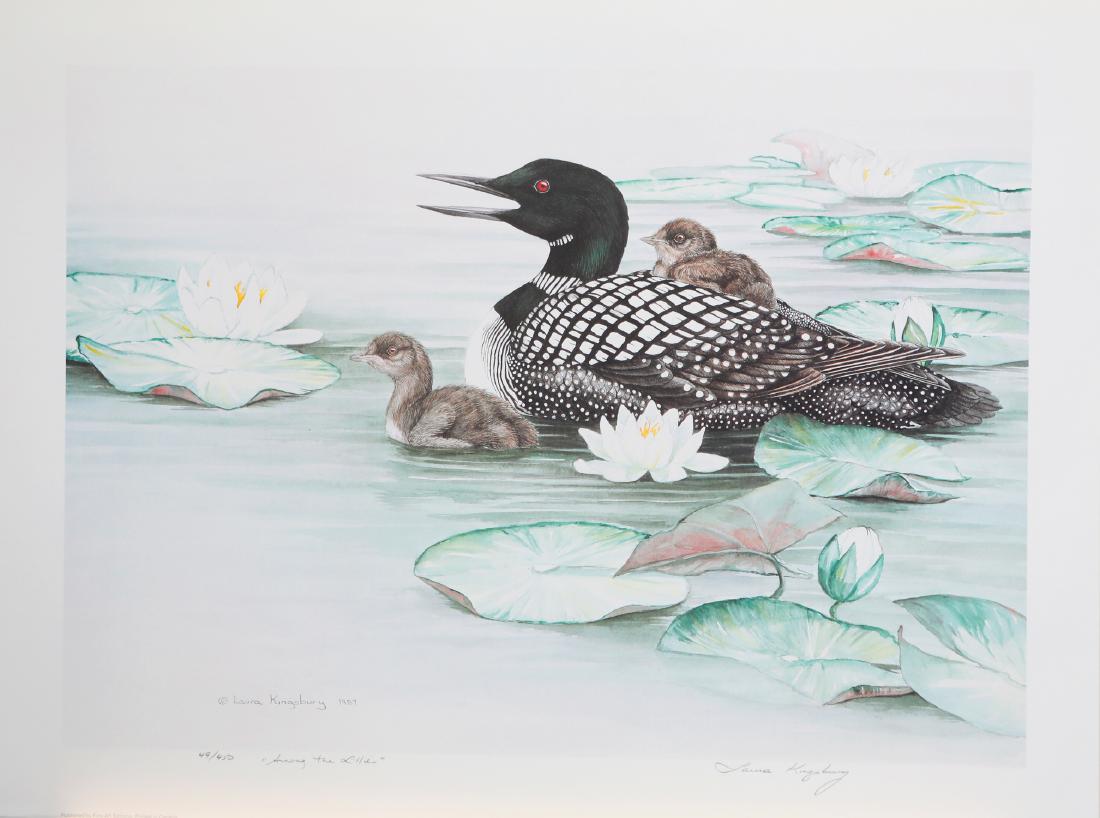 Laura Kingsbury's "Among The Lillies" Limited Edition: Laura Kingsbury's "Among The Lillies" limited edition print signed and numbered 49/450. 16" x 22 1/2"