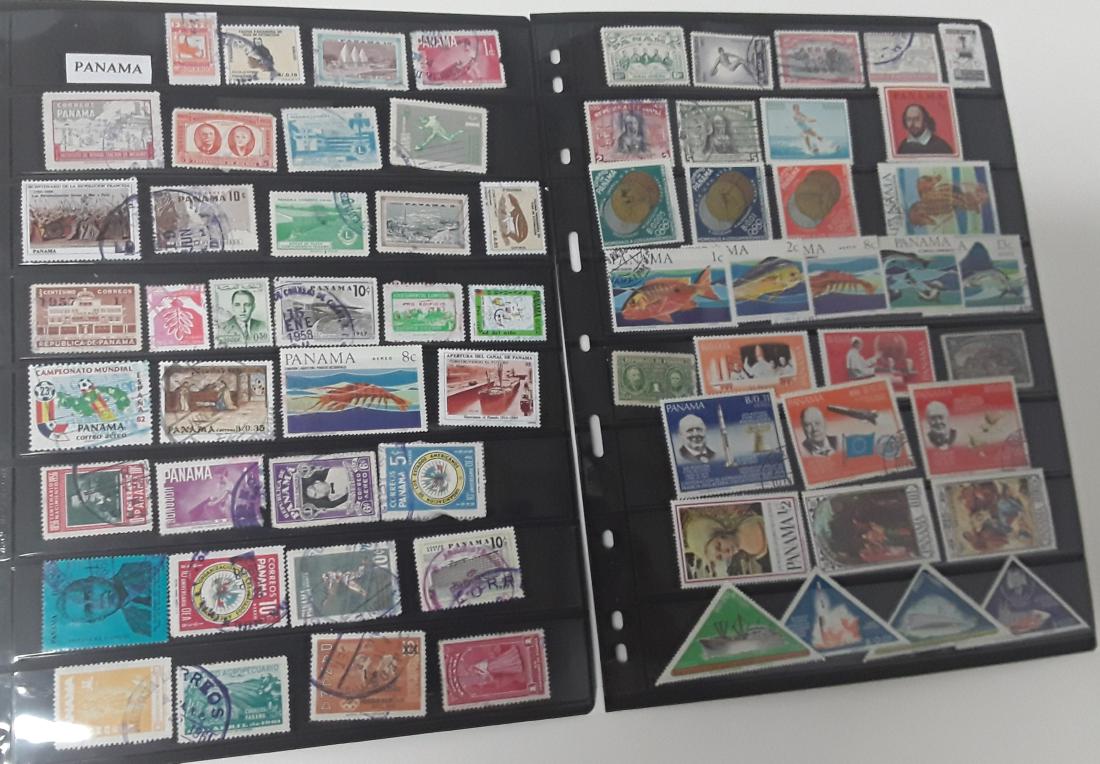 Continent of South America Stamp Collection: South America stamp collection. This lot contains 17 pages of stamps from Panama, Salvador, Guatemala, Nicaragua, Costa Rica, Venezula, Brazil, Bolivia, Ecuador, Columbia, and British Guyana. Stamps