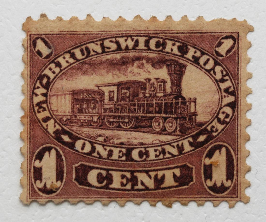 Canada New Brunswick 1860 1c S/C #6 VF NG: Canada New Brunswick 1860 1c S/C #6 VF NG. Very Fine, No Gum. S/C Value= $70. Stamps