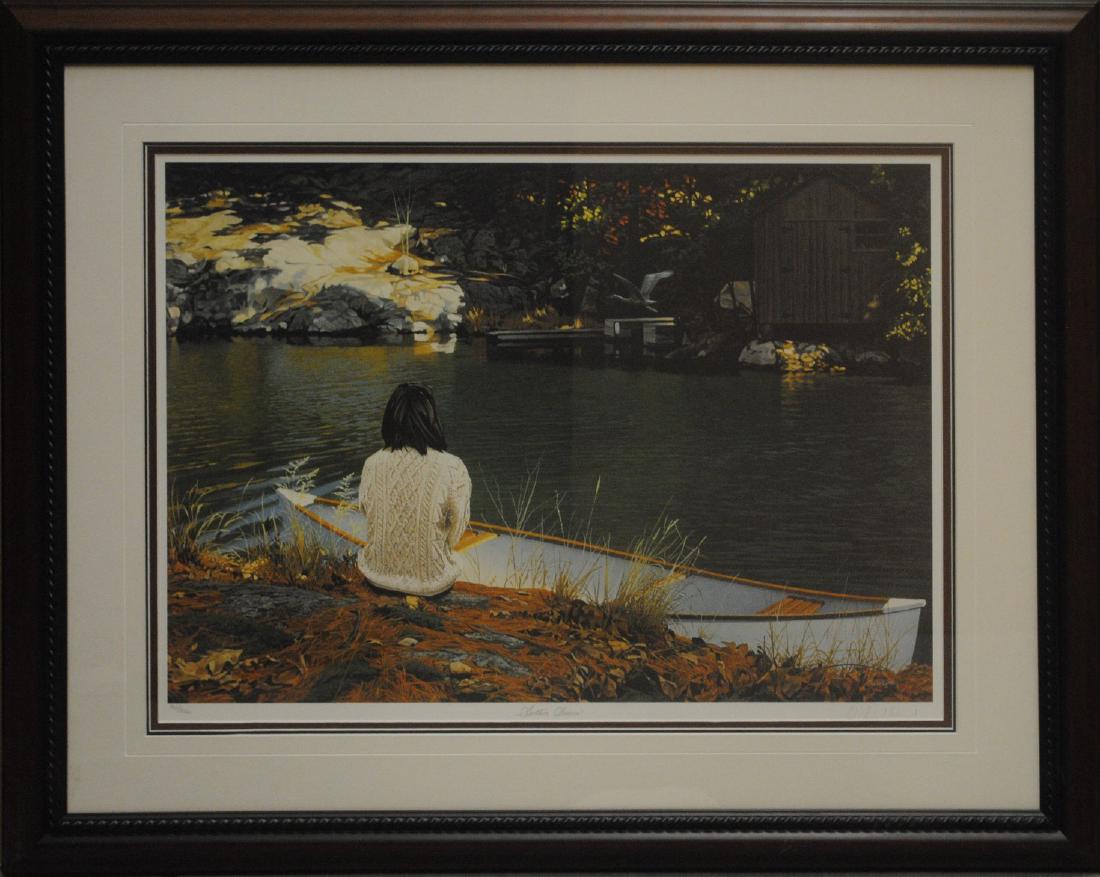 David Ward's "Another Season" Limited Edition Print: David Ward's "Another Season" limited edition print signed and numbered 301/350. This has been professionally triple matted with acid free matting, and has been custom framed under glass. Image- 17" x