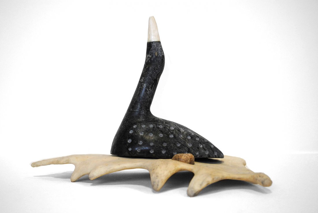 Louie Makkituk's "Bird Nesting" Sculpture (1 of 5)