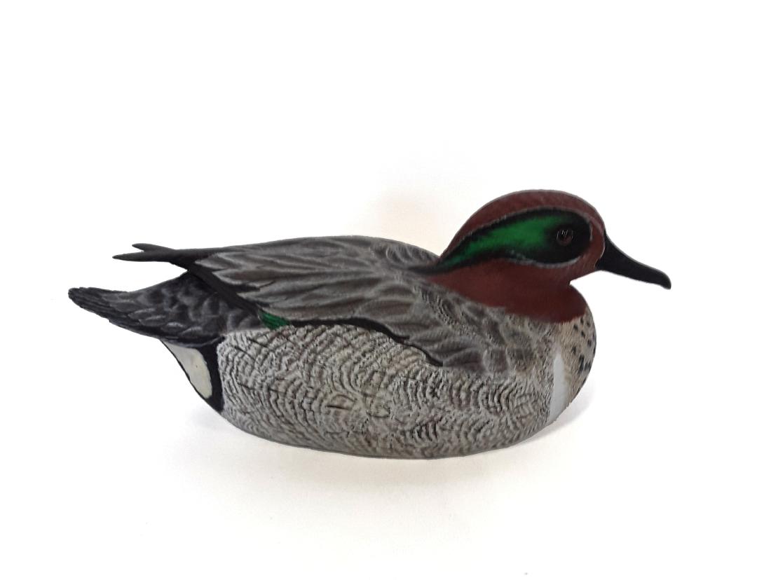 Tony Bendig's Green Winged Teal Decoy Carving (1 of 4)