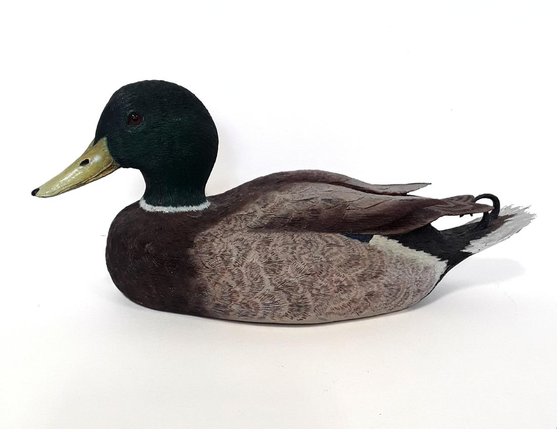 Tony Bendig's Mallard Drake Decoy Carving (1 of 4)