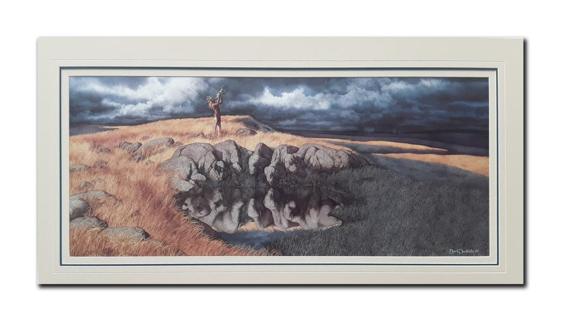 Bev Doolittle's "Calling The Buffalo" Limited Edition: Bev Doolittle's "Calling The Buffalo" limited rdition print signed and numbered 1242/8500. This has been custom triple matted with acid free matting. This print is in mint condition and has never been