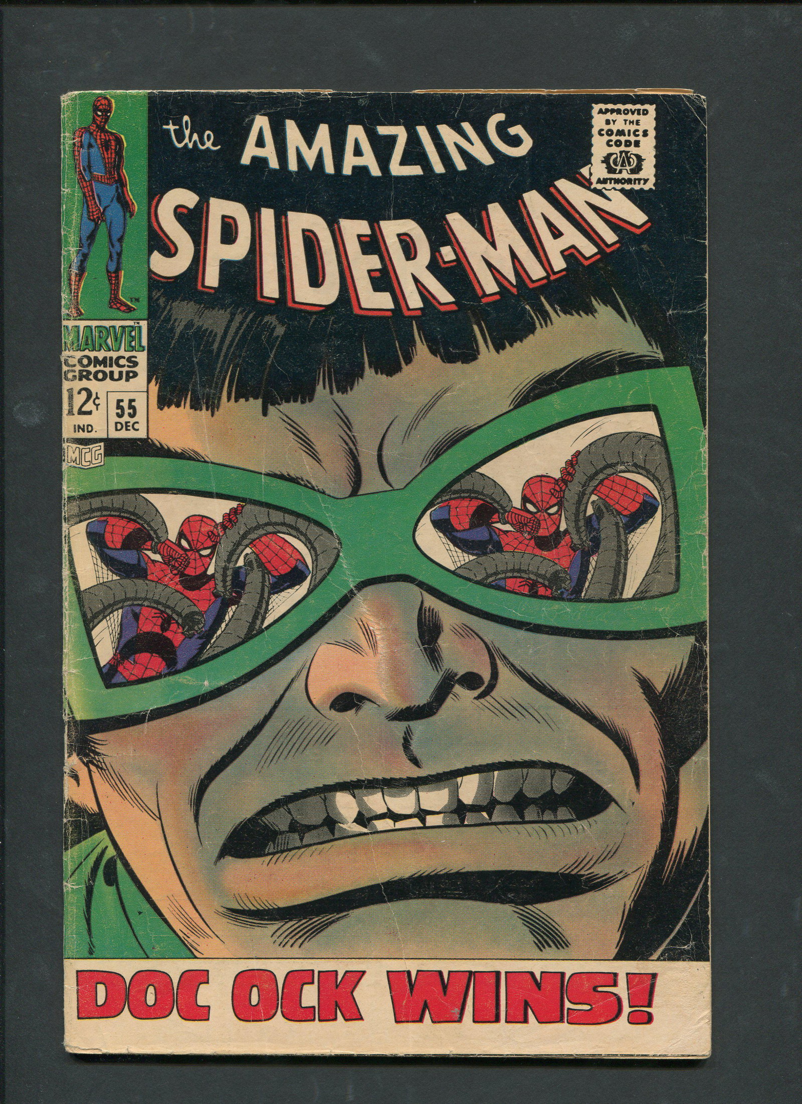 The Amazing Spiderman Comic Book 55: The Amazing Spiderman Comic Book "Doc Ock Wins!" December Issue 55.