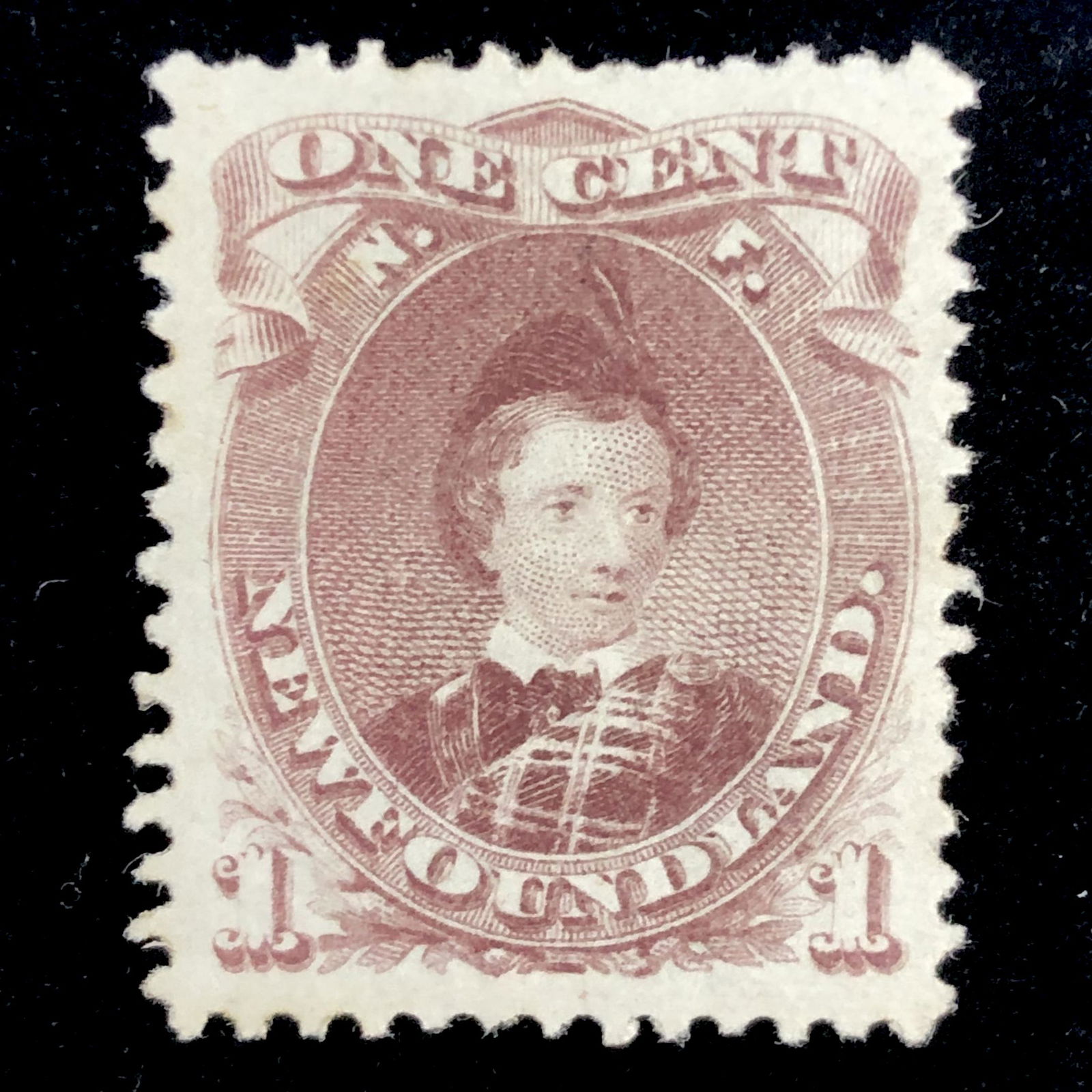 Canada - Newfoundland, Unitrade #32A, 1c Brown Lilac, (1 of 2)