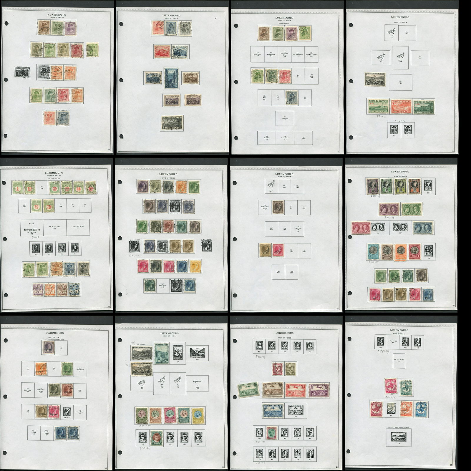 Luxembourg 1921-97 Stamp Collection (1 of 10)