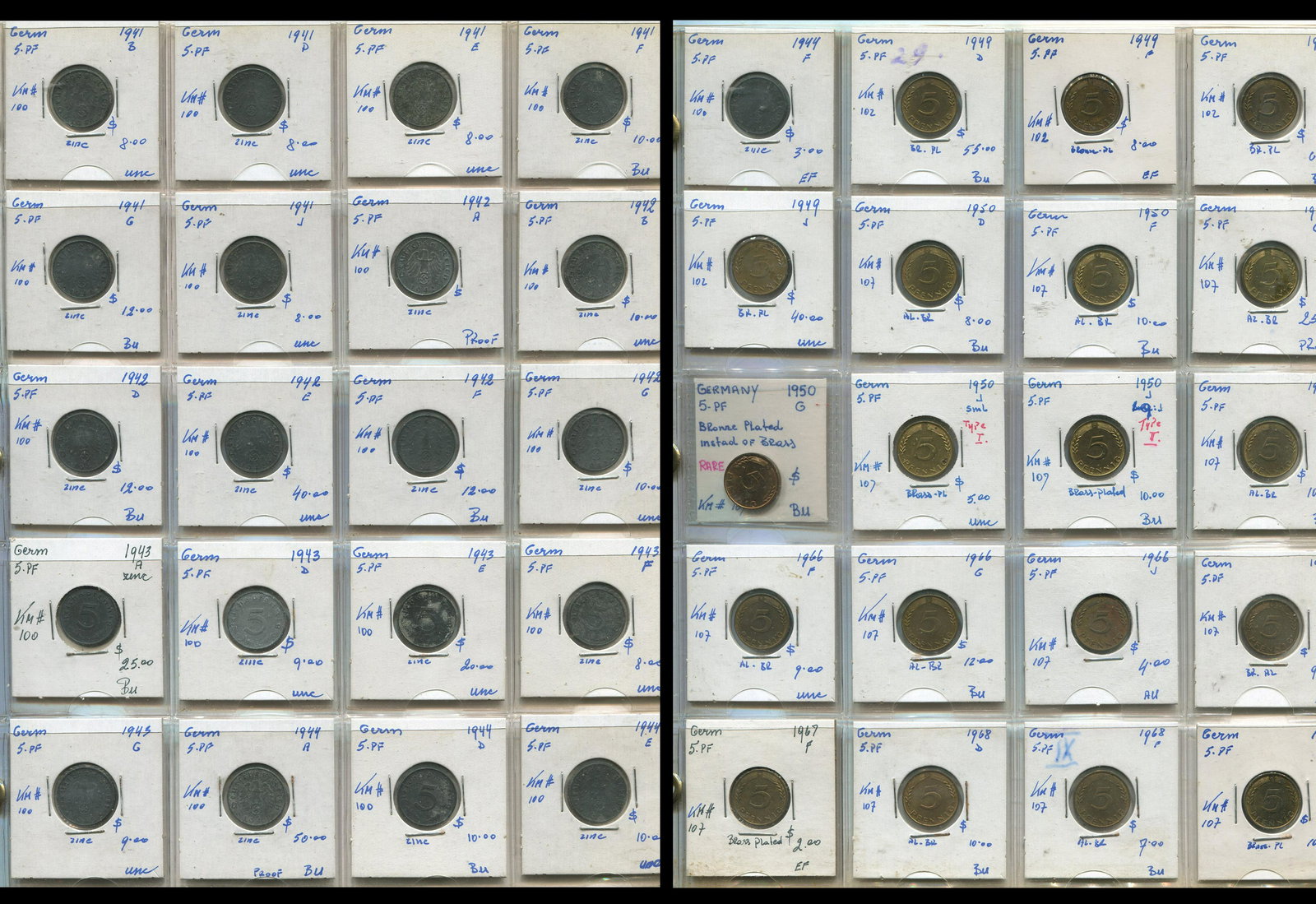 Germany - 5 Pfennig Coin Collection 1 (1 of 5)