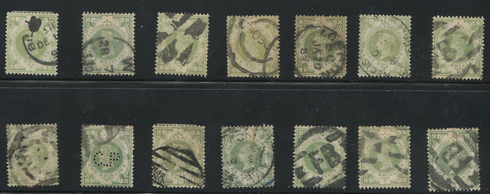 Great Britain 1 Shilling Green S/C #122 a65 Collection (1 of 1)