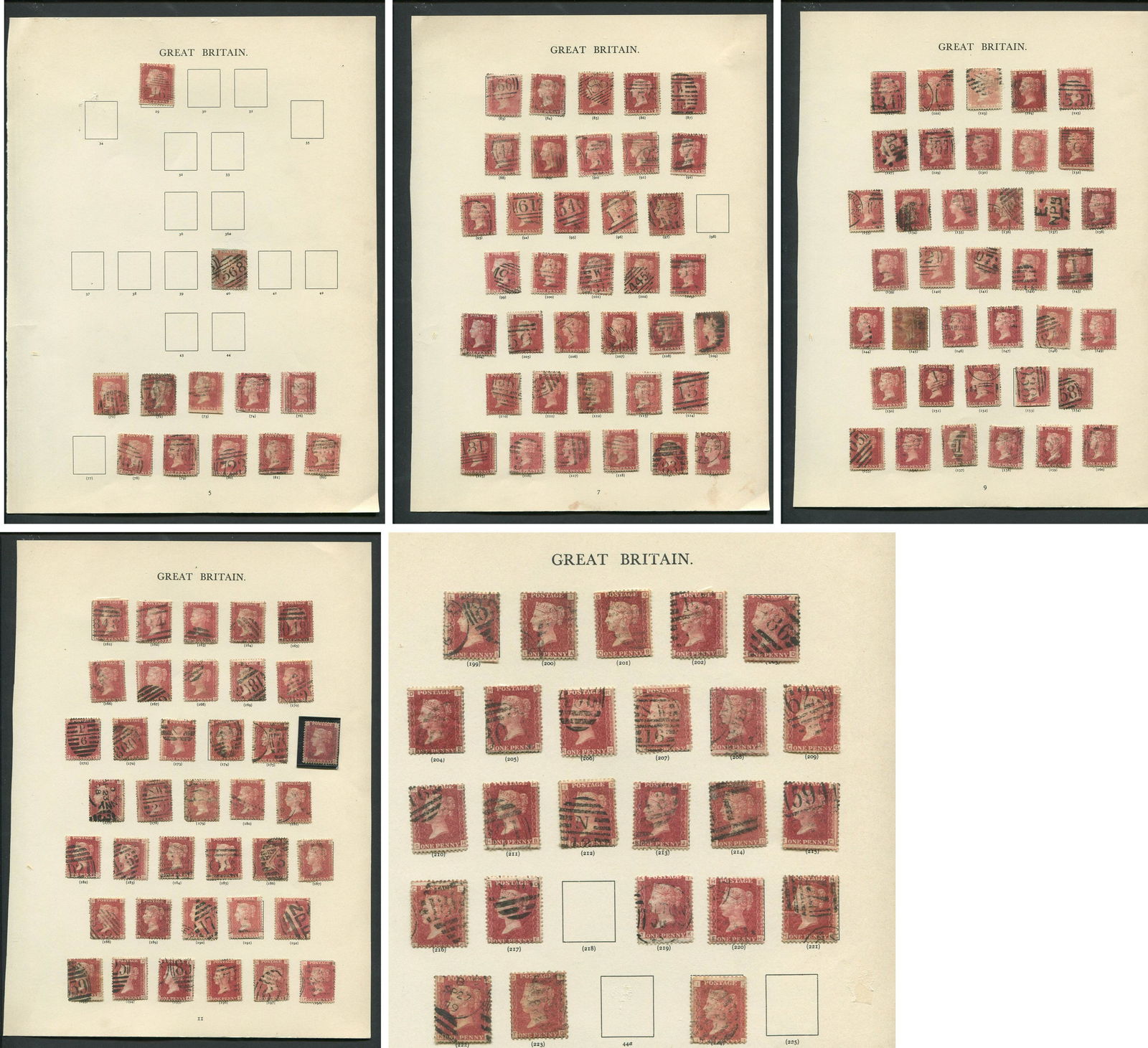 Great Britain 1864 One Penny Red Plate Number Stamp (1 of 6)