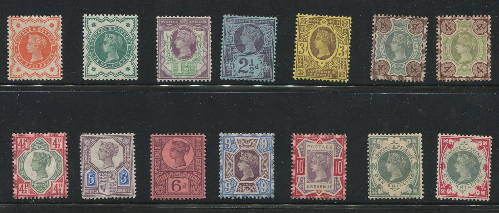 Great Britain 1887-1900 MLH Jubilee Stamp Collection (1 of 1)