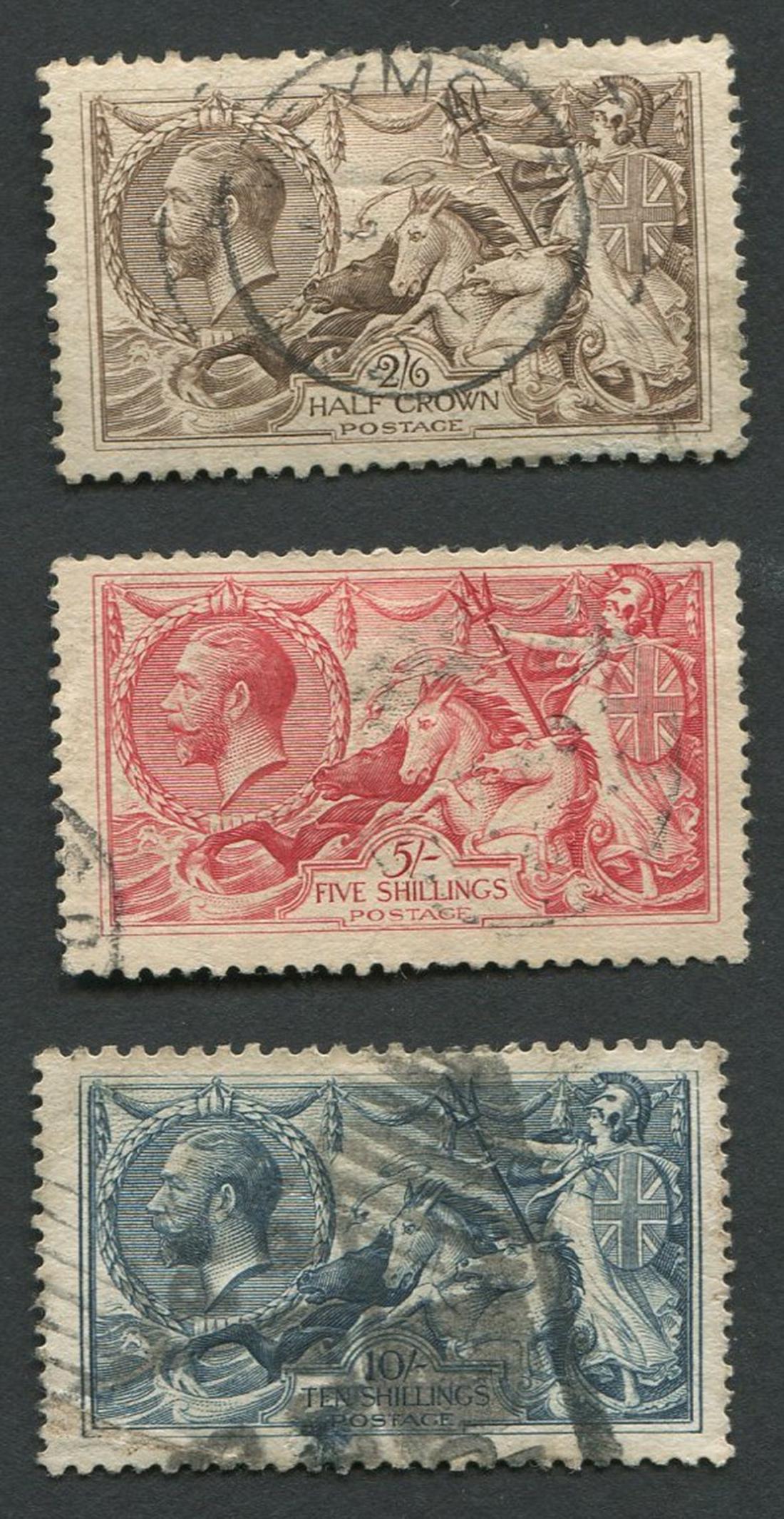 Great Britain 1919 Seahorses Stamp Set 1 (1 of 2)