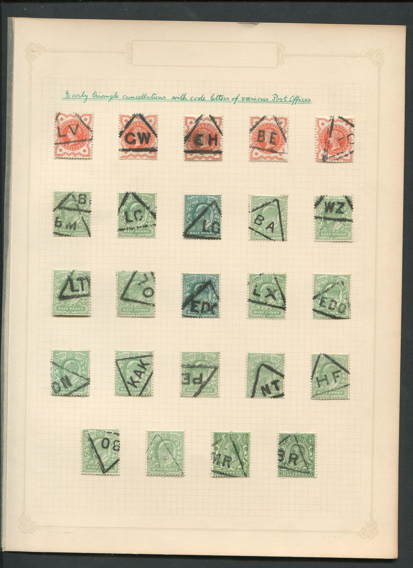 Great Britain Early Triangle Cancels (1 of 1)