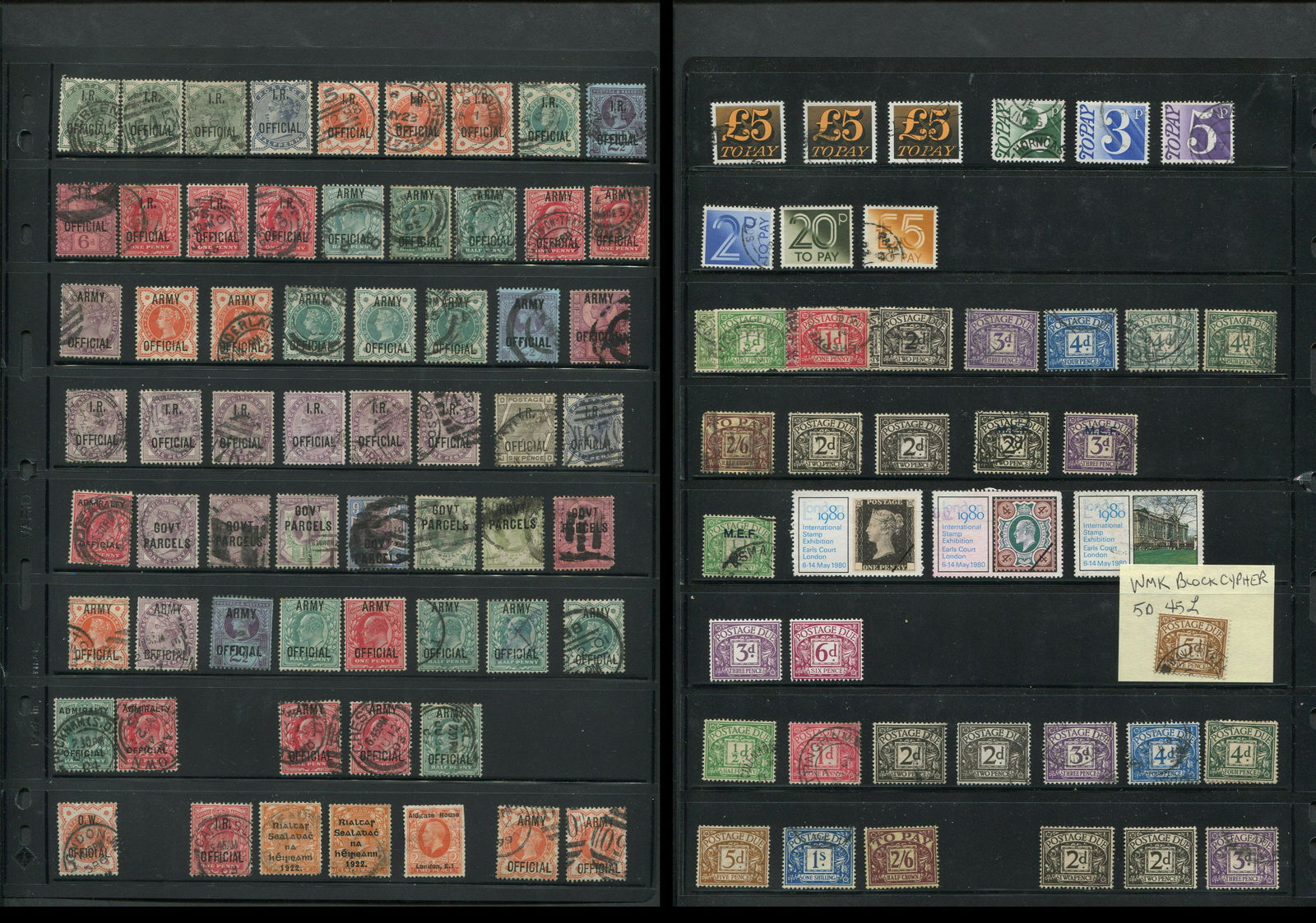 Great Britain Official and Postage Due Stamp Collection (1 of 3)