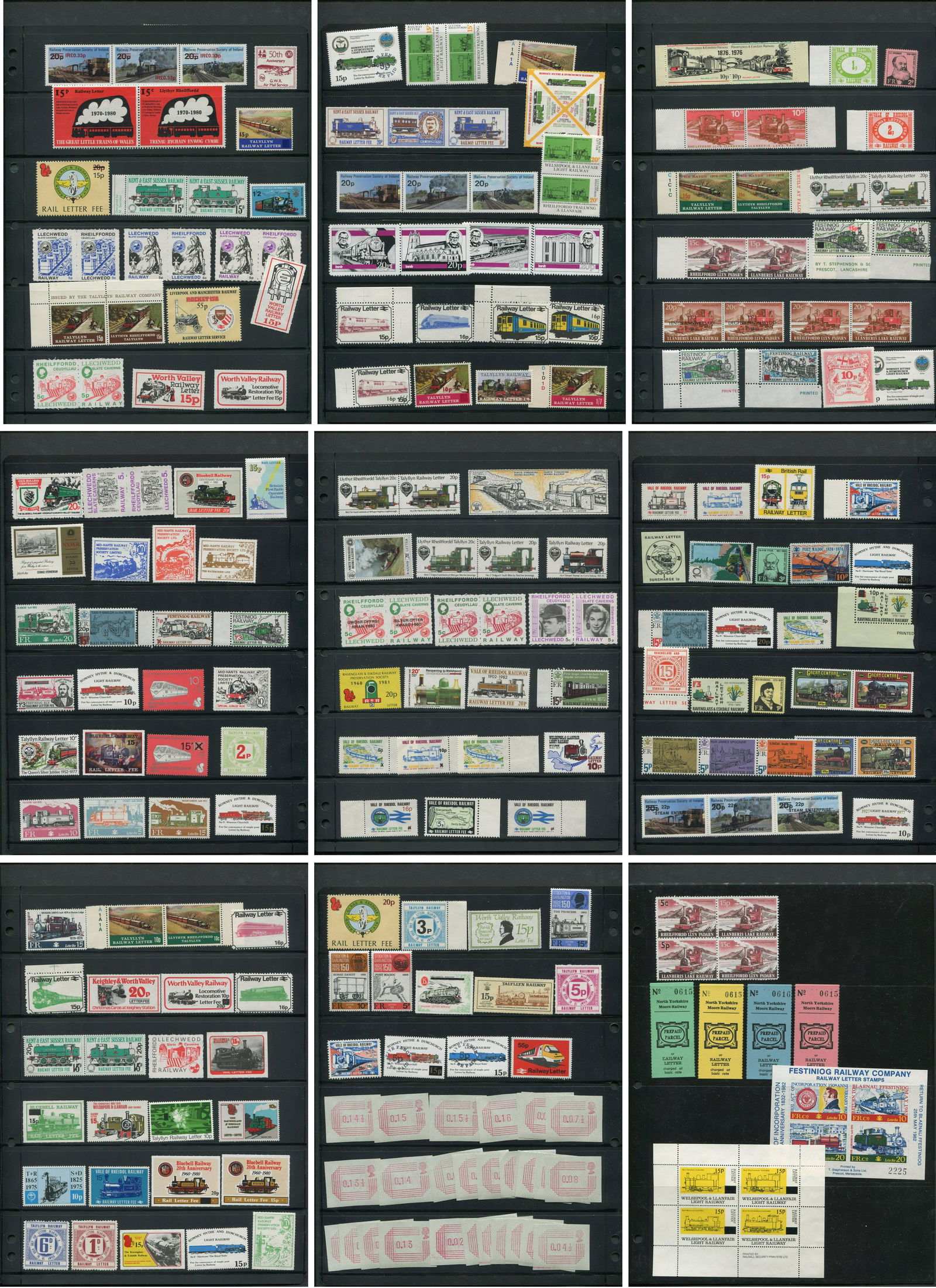 Great Britain Railway Stamp MNH Collection (1 of 10)
