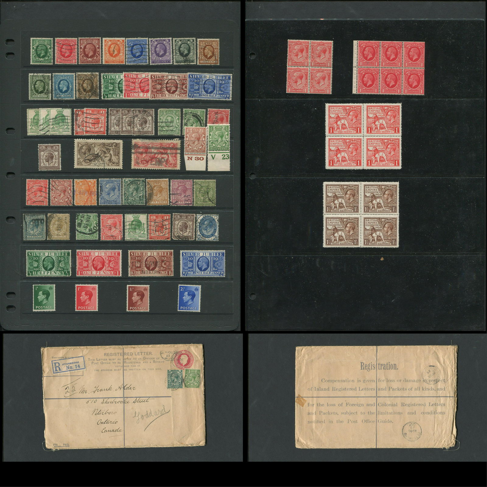 Great Britain Stamp and Registered Letter Collection (1 of 5)