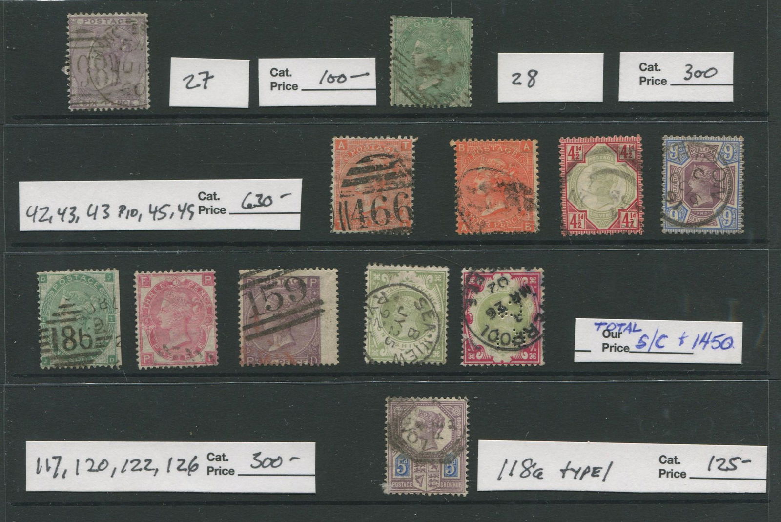 Great Britain Victoria Rare Stamp Collection 2 (1 of 1)