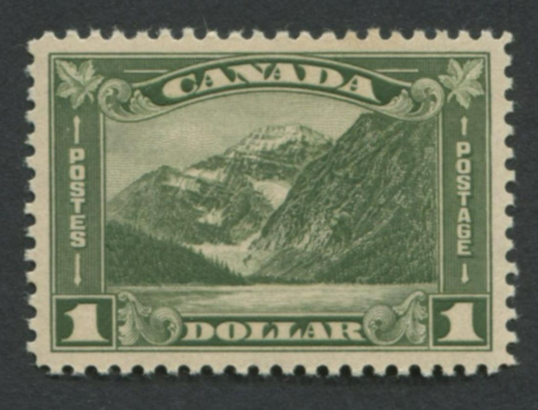 Canada #177 $1 Dark Olive Green MNH VF/XF OG (1 of 2)