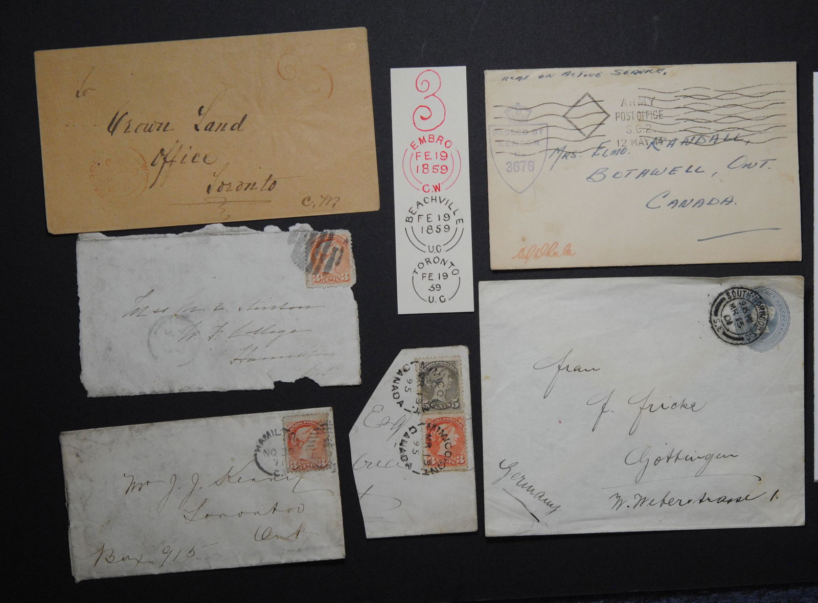 Canada 6 Stamps and Letters Collection 3 (1 of 2)