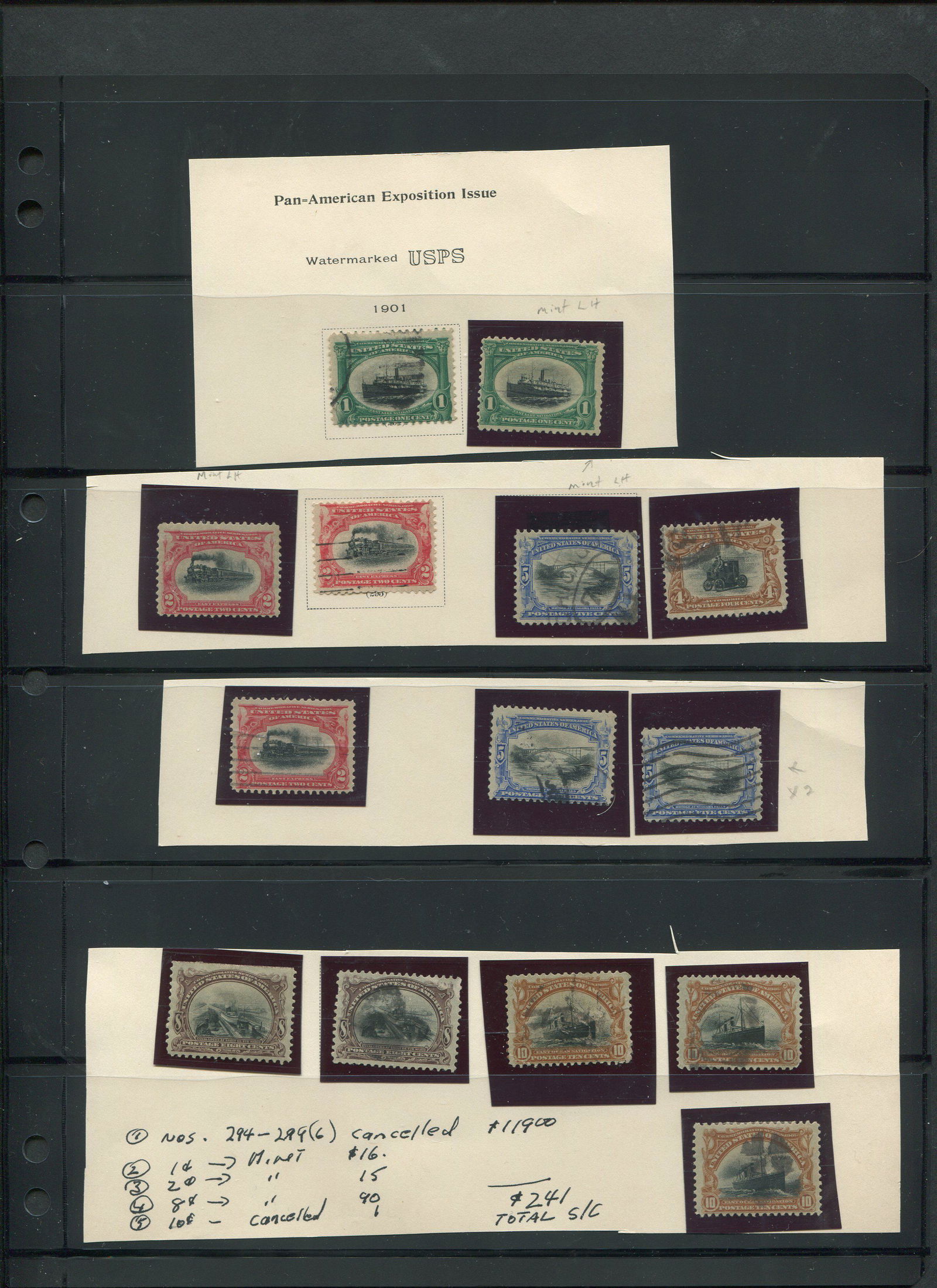USA 1901 Panamerican Exposition Issues Stamp Collection (1 of 1)