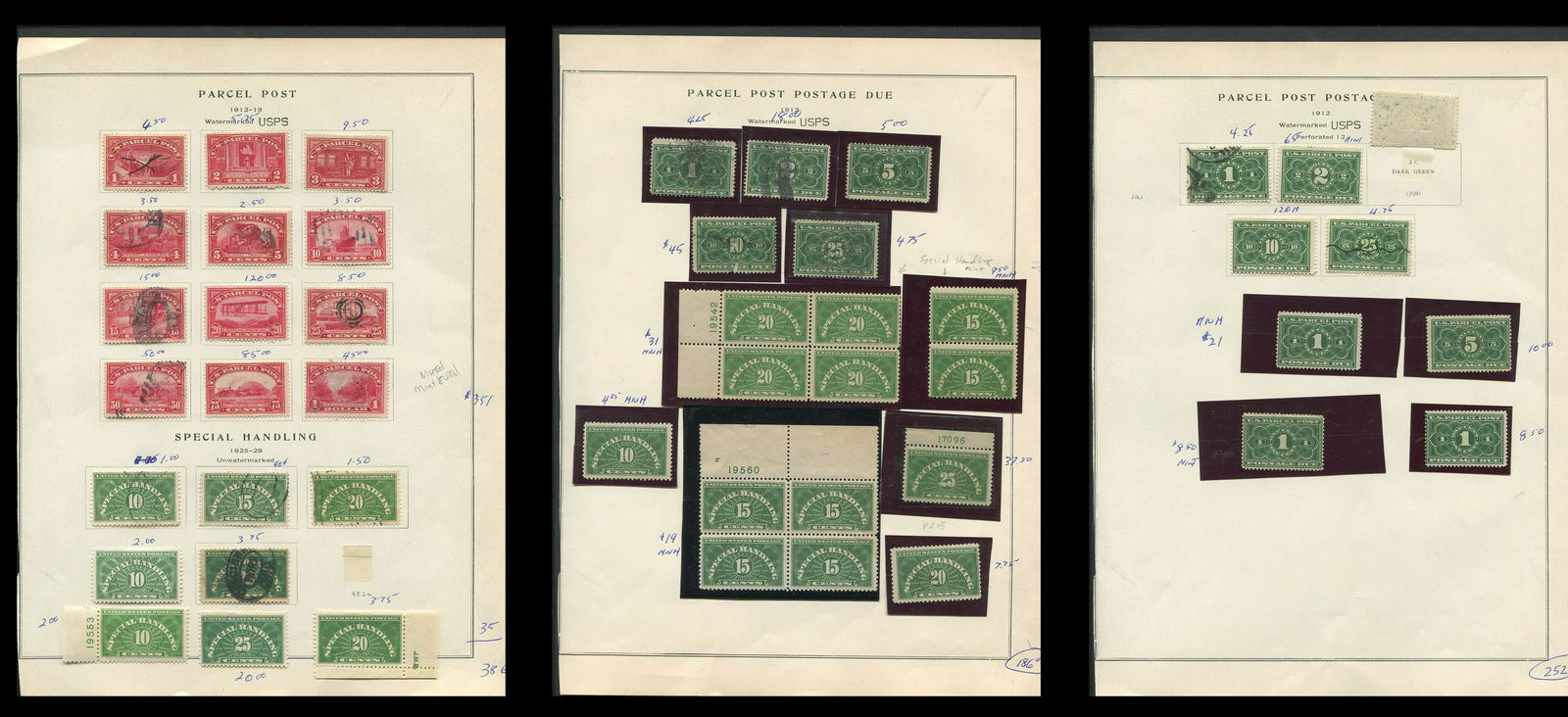 USA 1912-1929 Parcel Post Stamp Collection (1 of 4)