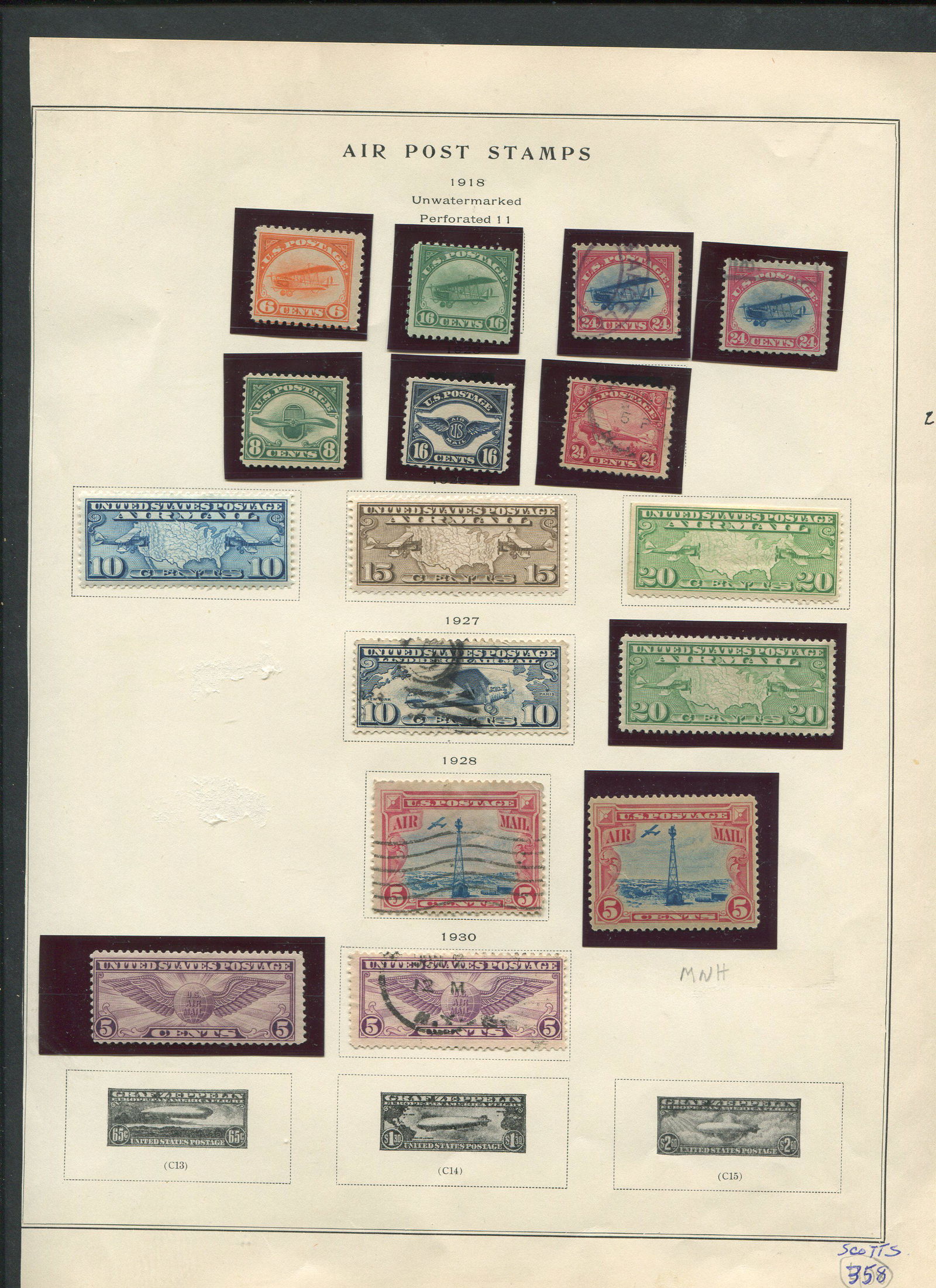USA 1918-30 Air Post Stamp Collection (1 of 1)