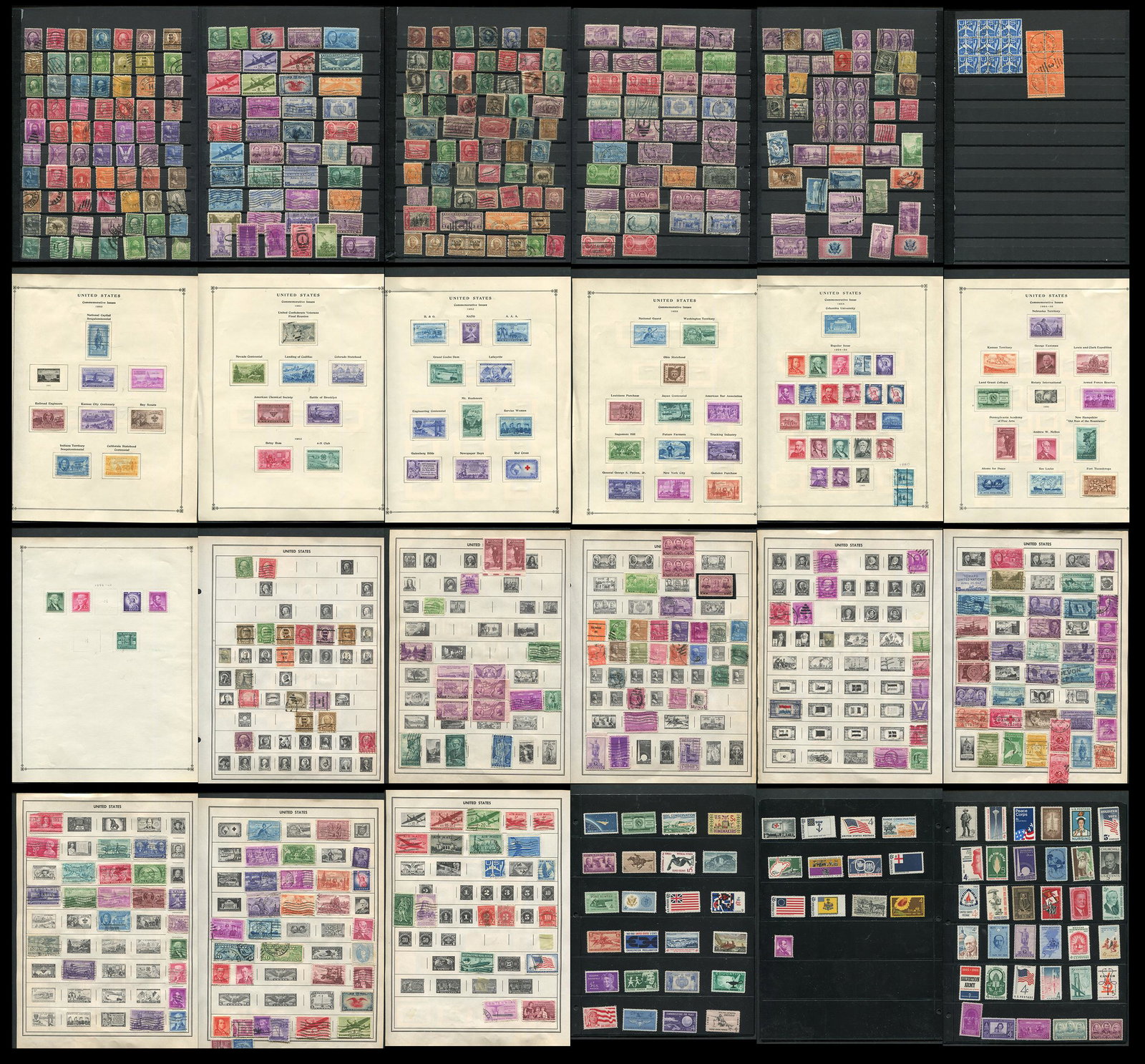 USA Stamp Collection: USA - Stamp Collection - over 600 stamps, mint and cancelled - see photos