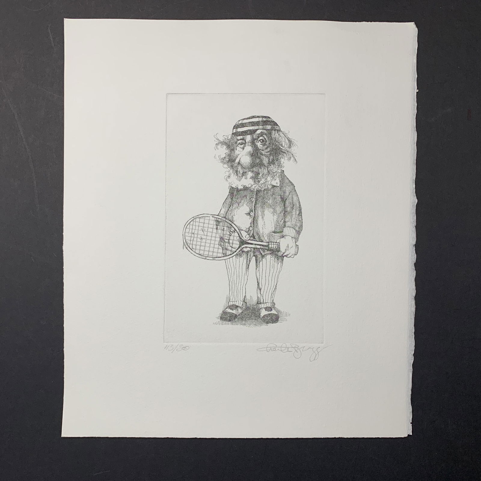 Charles Bragg's "Tennis Player" Limited Edition Print (1 of 2)