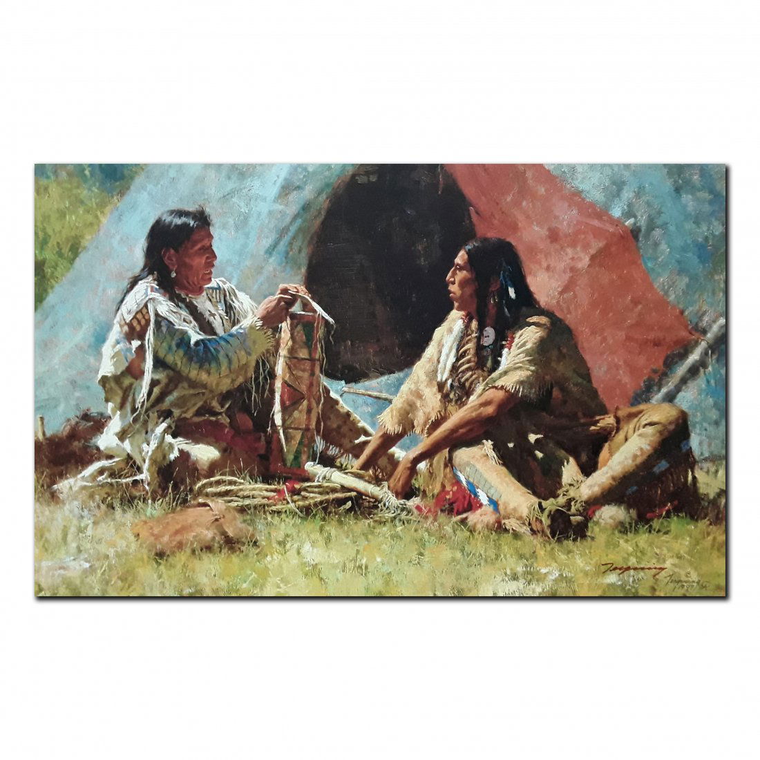 Howard Terpning's "The Bonnet Case"  L.E. Canvas (1 of 2)