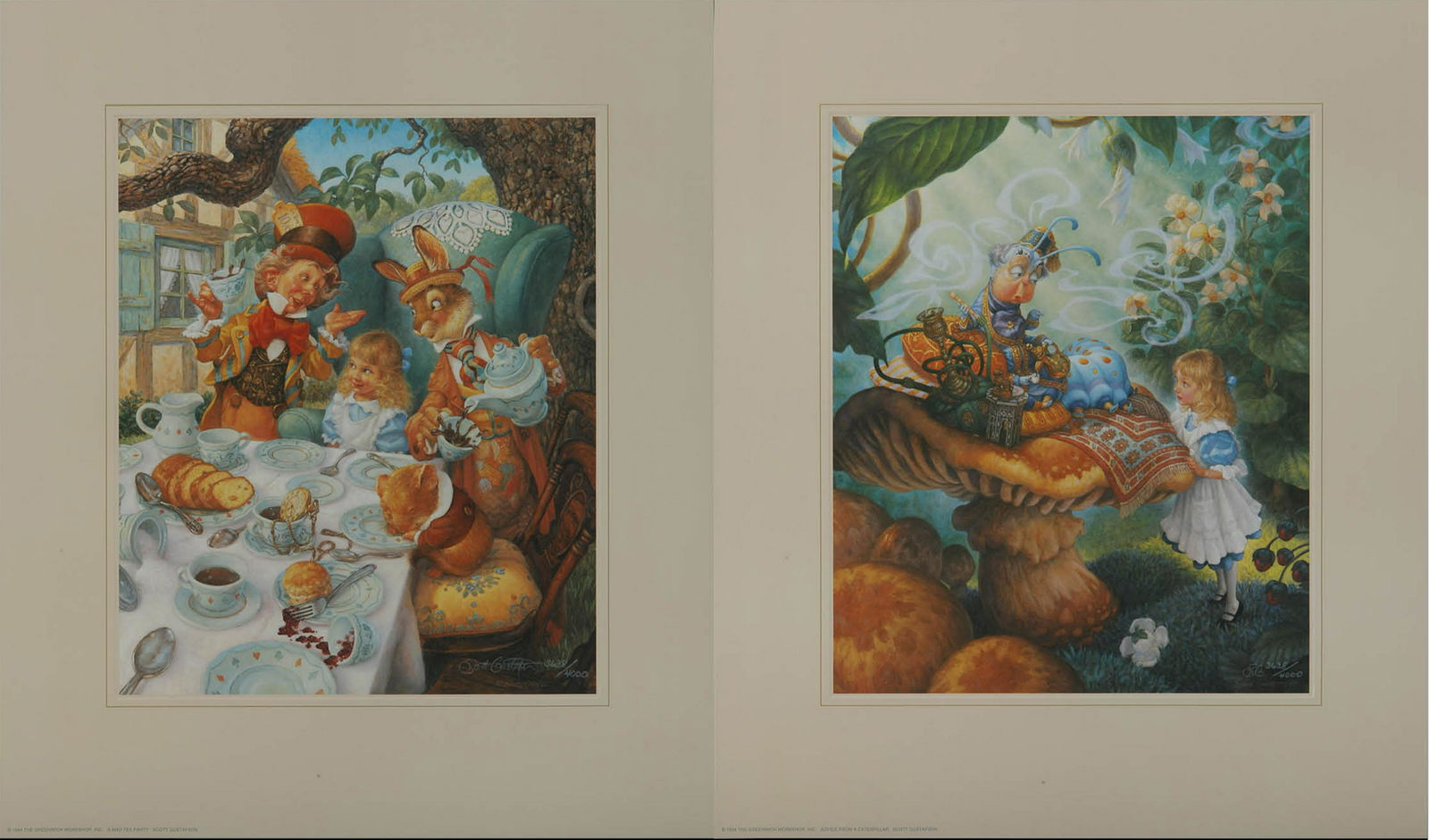 Scott Gustafson's "Alice in Wonderland" Set of Limited (1 of 3)