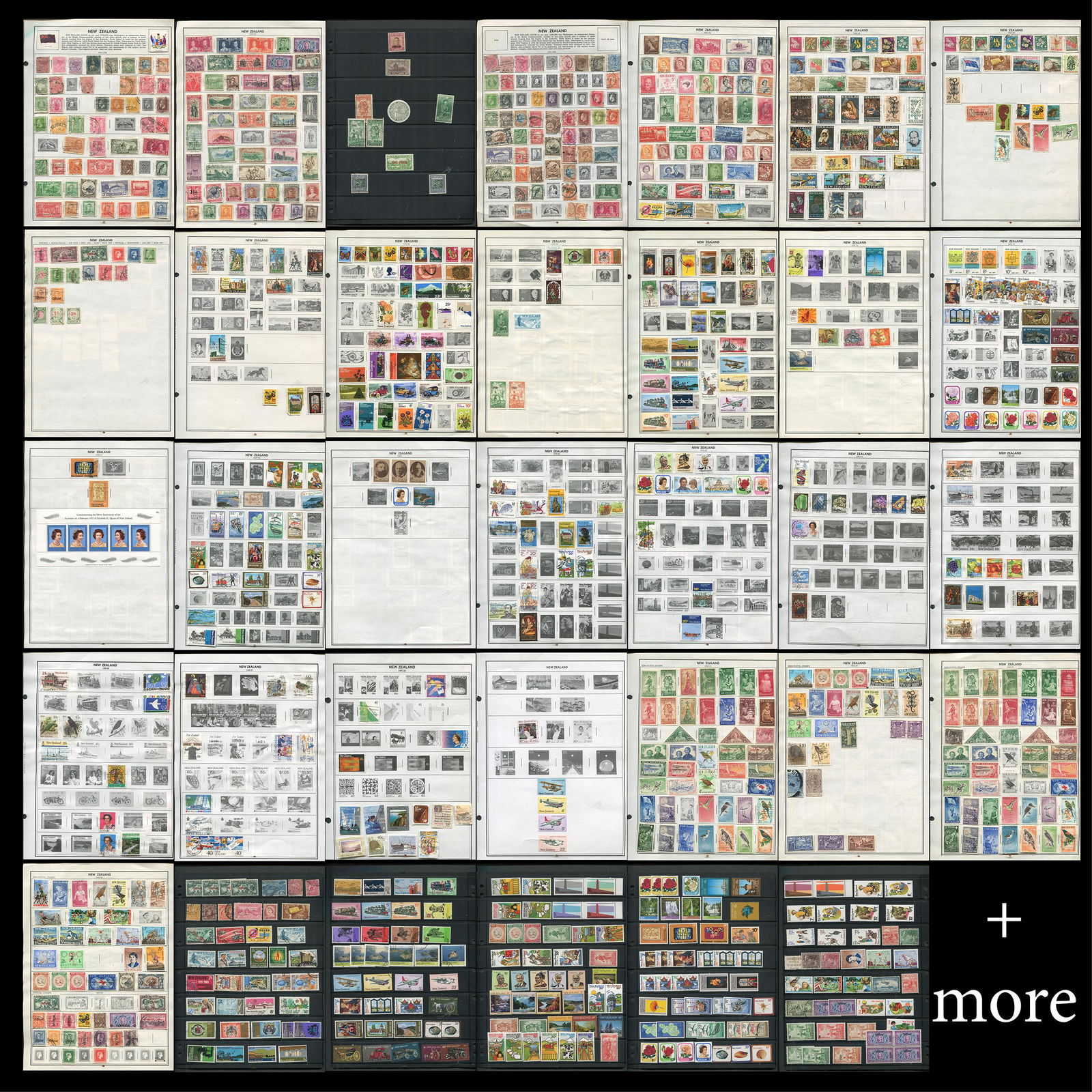 New Zealand Stamp Collection Victoria to Elizabeth: New Zealand stamp collection , this lot is loaded with good stamps , high S/C value ,Suggest careful inspection of photos , also large mint modern collection