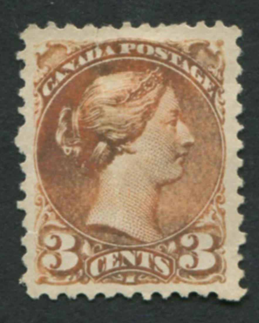 Canada 1870 #37c VF NG MLH: Canada - Early Victoria Stamp - 1870 - #37C VF,No gum,/Lt.Hing - Cat Value $250
