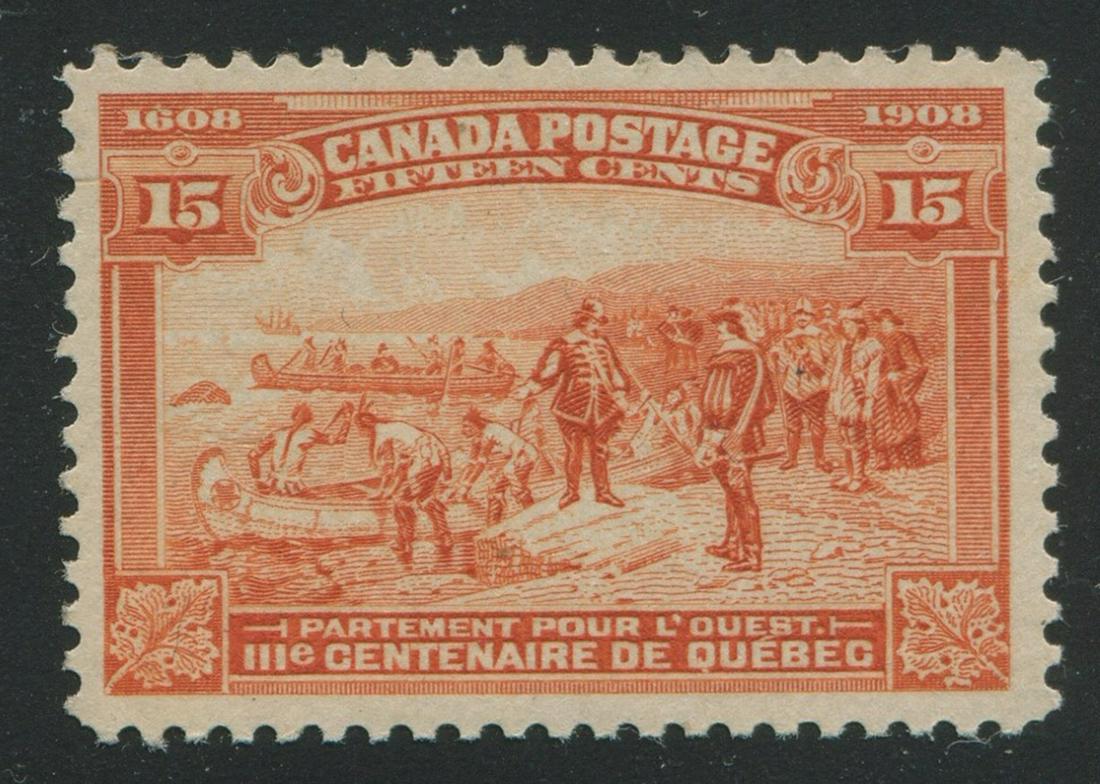 Canada 1908 #102 15 Cents Orange MNH VF: Canada 1908 Unitrade Value $1,050.