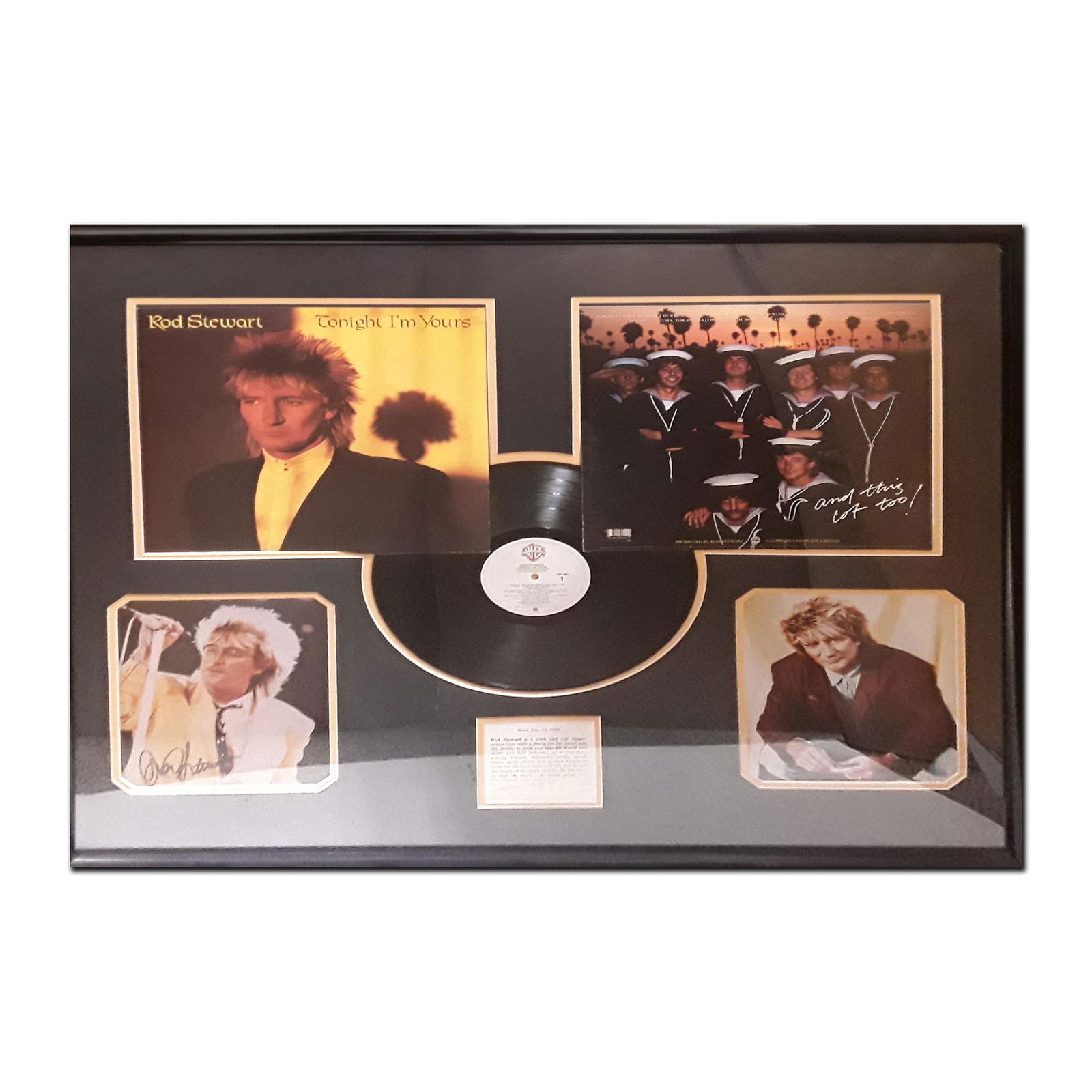 Rod Stewart's "Tonight I'm Yours" Framed Record and (1 of 8)