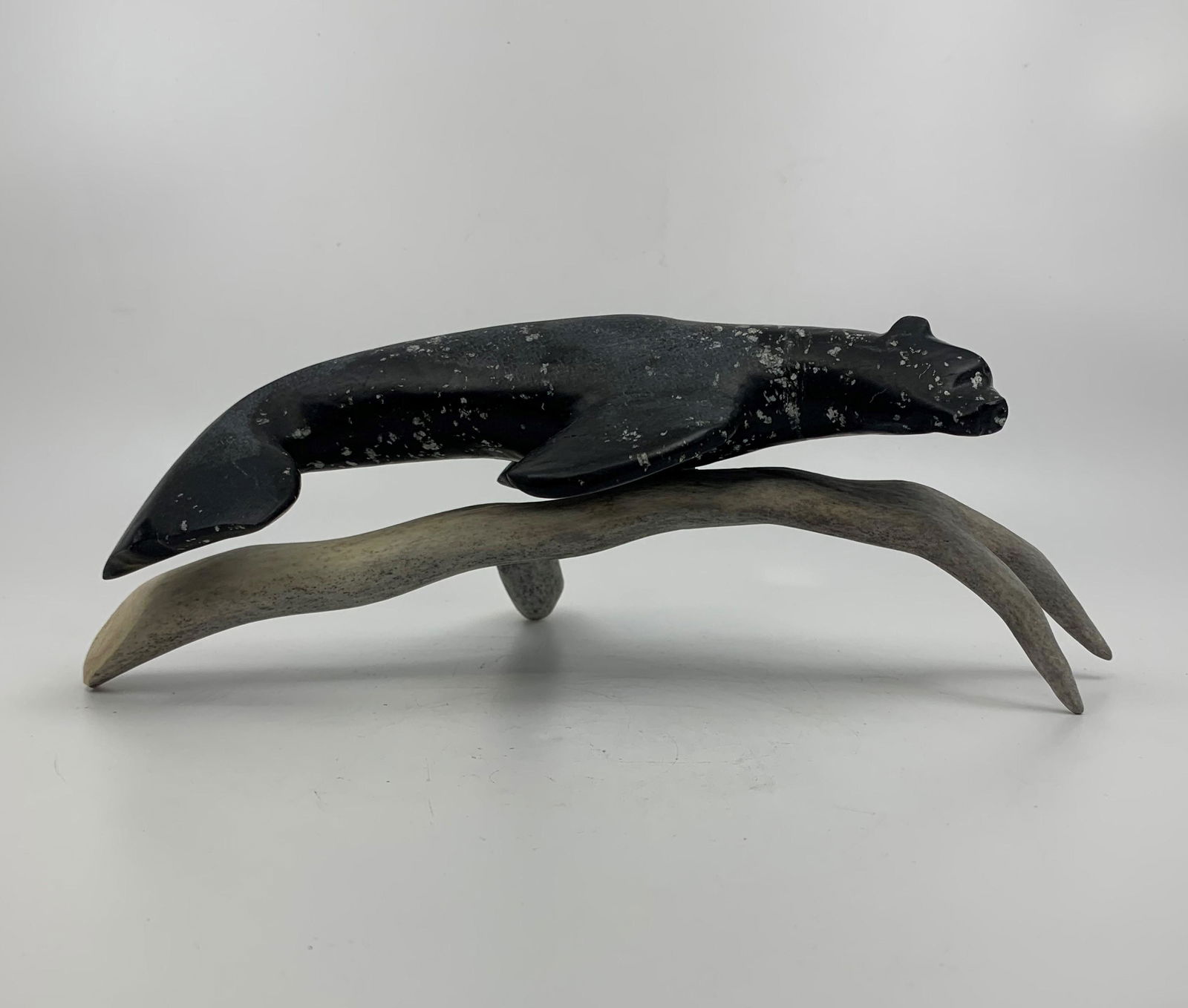 Gideon Quajuaq's "Simming Transformation on Antler" (1 of 9)