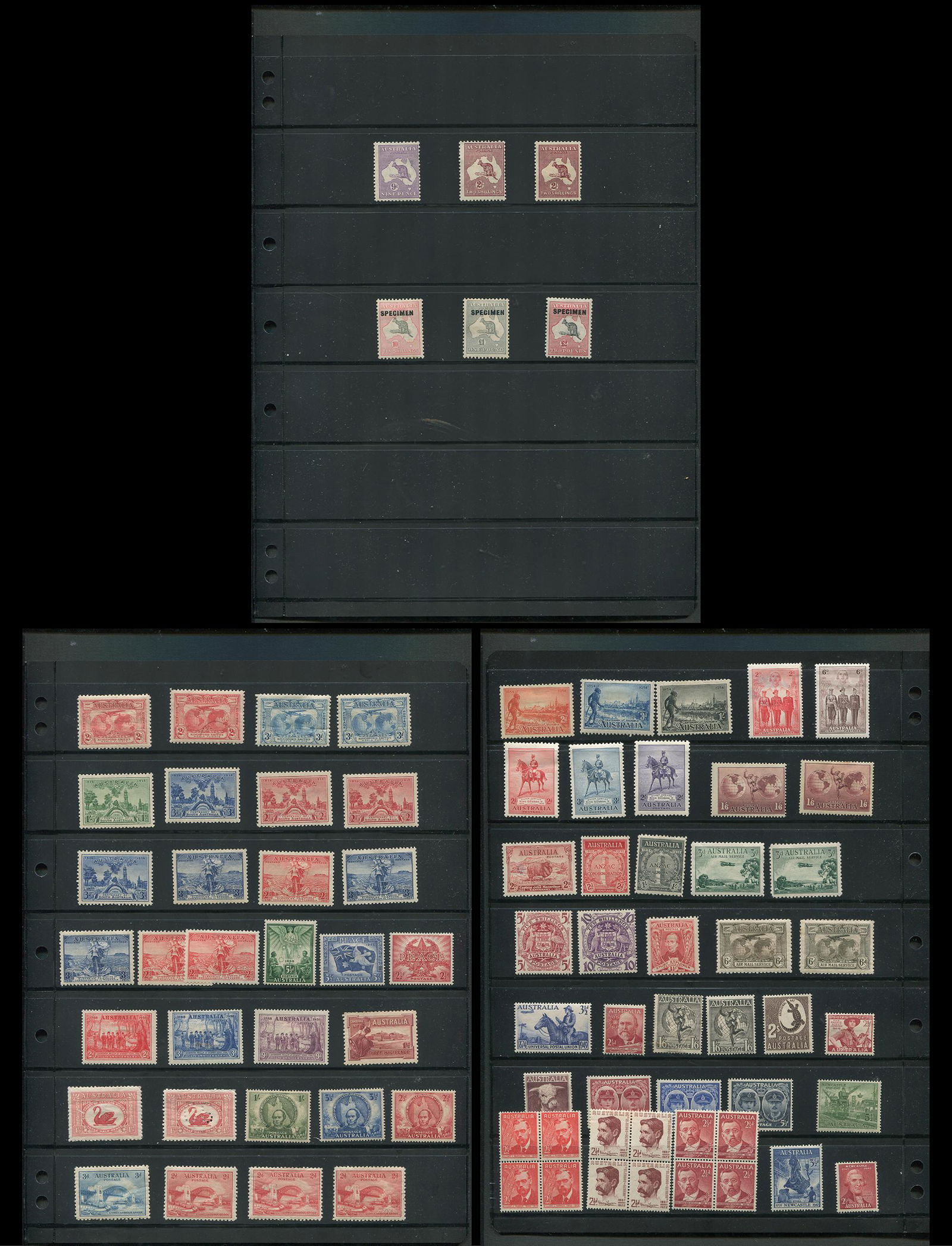 Australia Stamp Collection M/OG/LH 1: A mint, original gum, lightly hinged Australia stamp collection. This collection contains 75 stamps with a S/C 2021 value of $300+. Please see photos.