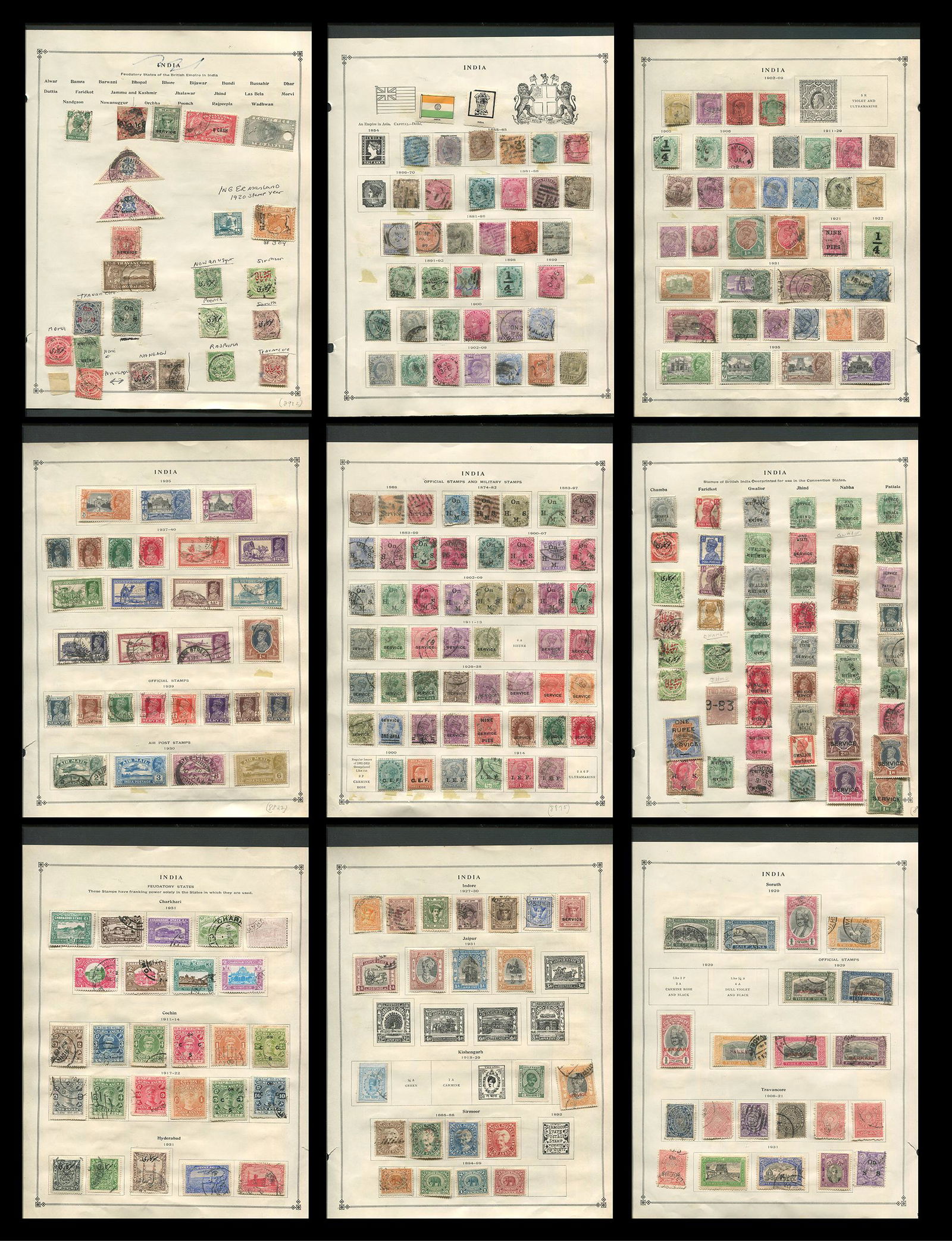 British India and States Stamp Collection 1856-1930 (1 of 10)