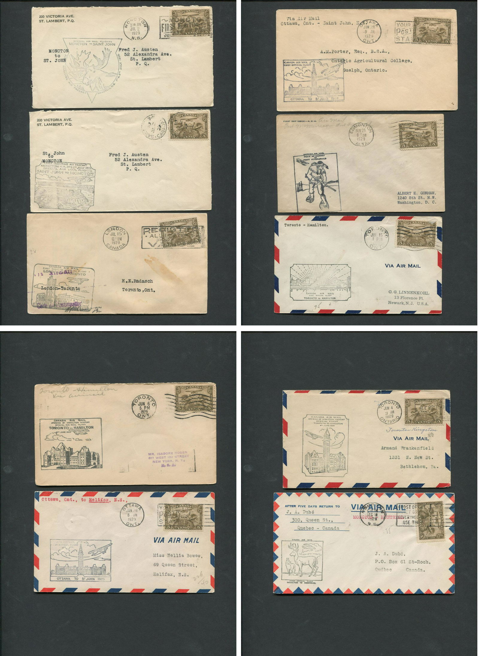Canada First Flight Covers Collection 1929 2 (1 of 5)