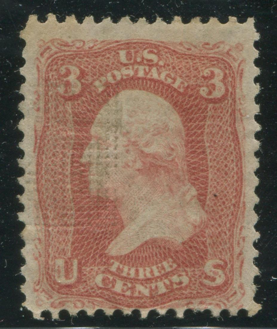 USA 1861-66 #94 3c Red F Grill VG UN (1 of 2)