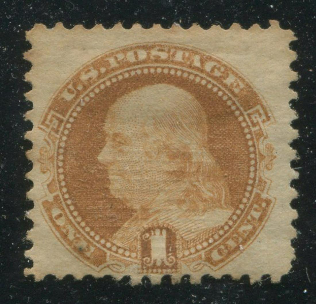 USA 1869 #112 1c Buff G Grill F MH (1 of 2)