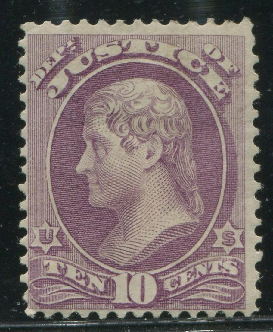 USA 1873 #O29 10c Purple VG-F UN (1 of 2)