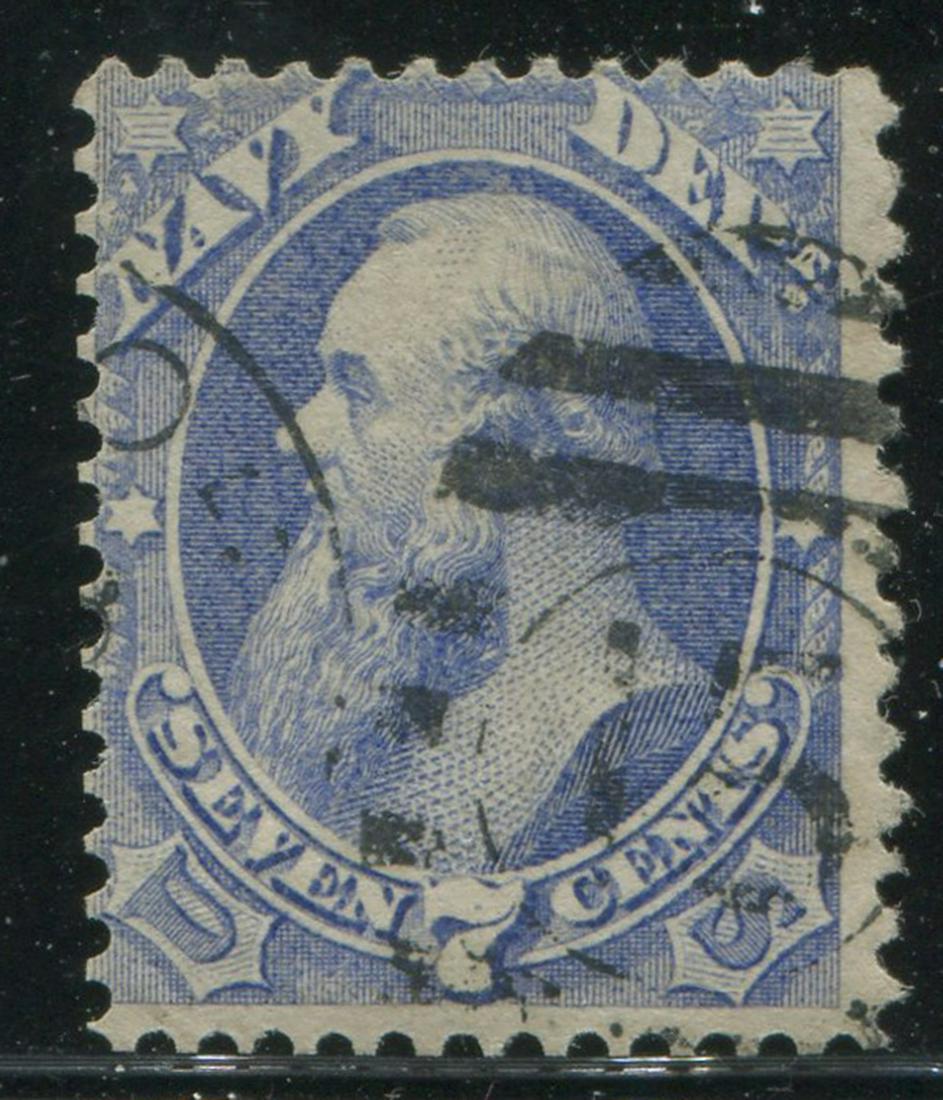 USA 1873 #O39 7c Ultramarine U VG (1 of 2)