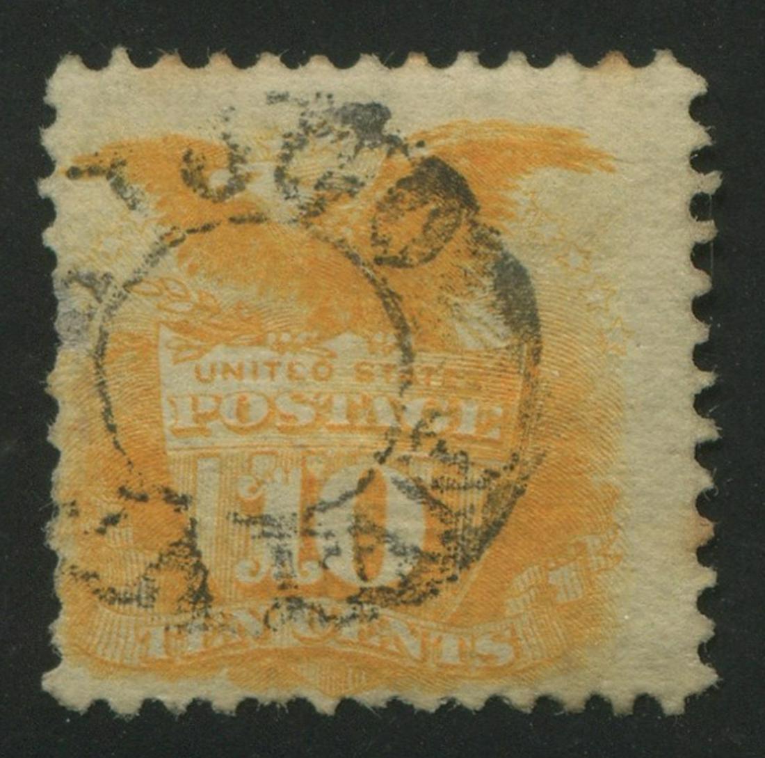 USA 1875 #127 10c Yellow U VG (1 of 2)