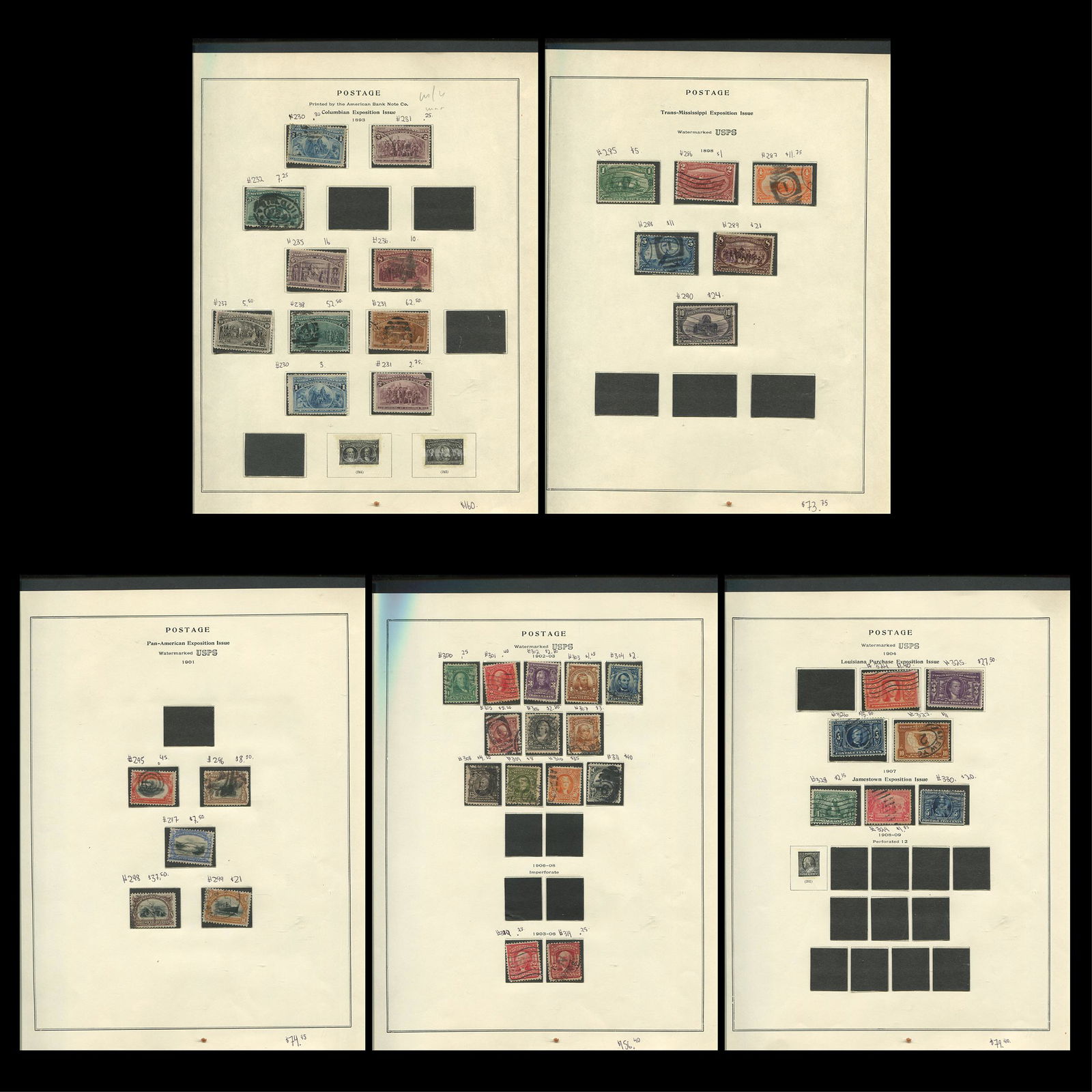 USA 1893-1907 Stamp Collection (1 of 6)