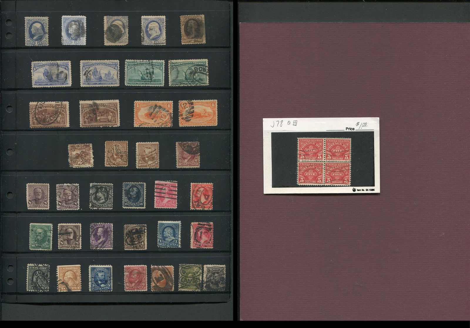 USA Stamp Collection 1869- (1 of 3)