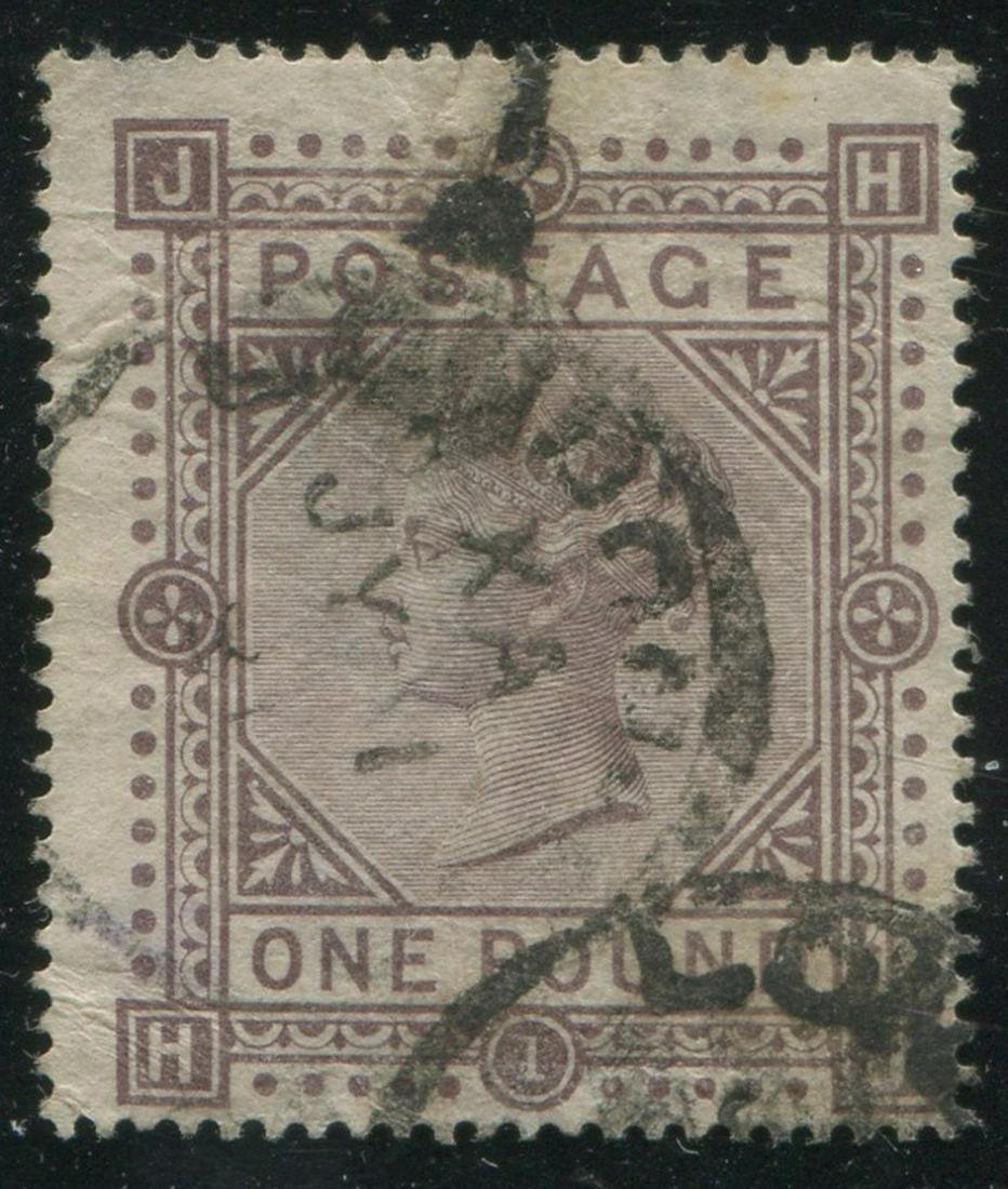 Great Britain 1878 #75 1 Pound Brown Lilac UF (1 of 2)