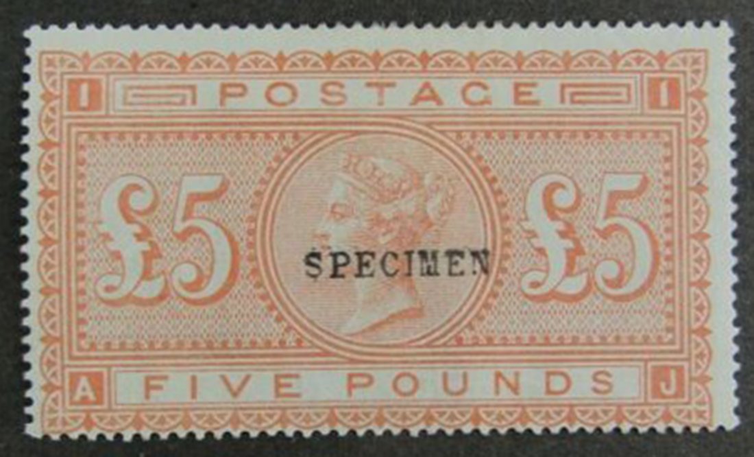Great Britain 1882 #93a 5 Pound Pale Dull Orange (1 of 2)
