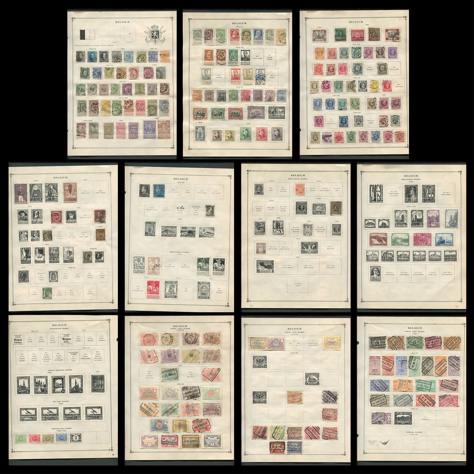 Belgium Stamp Collection 1850- (1 of 10)