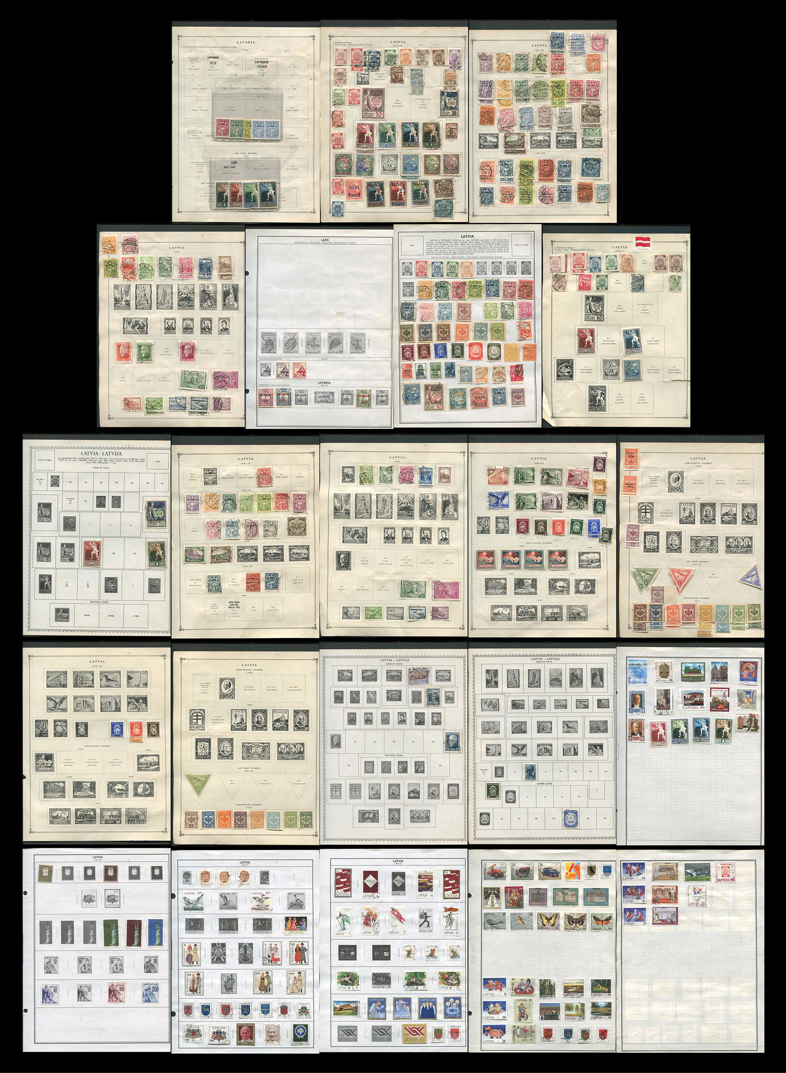 Latvia Stamp Collection 1918- (1 of 7)