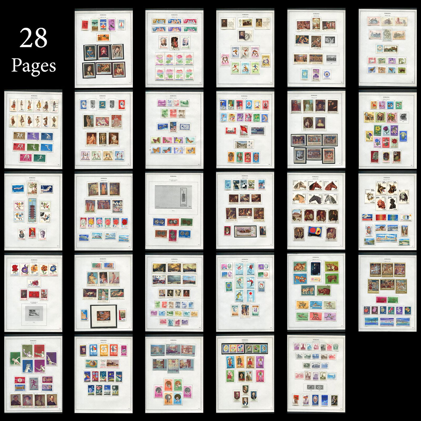 Romania 1968-73 Stamp Collection (1 of 8)